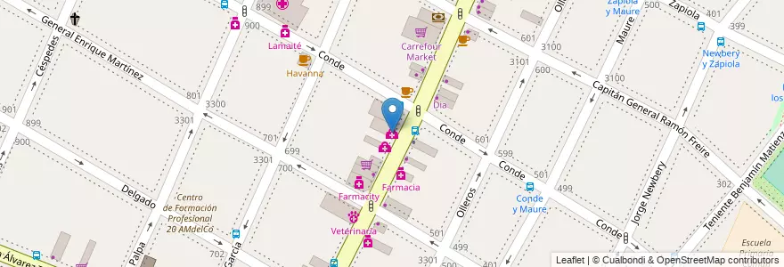 Mapa de ubicacion de Cobermed, Colegiales en Arjantin, Ciudad Autónoma De Buenos Aires, Buenos Aires.