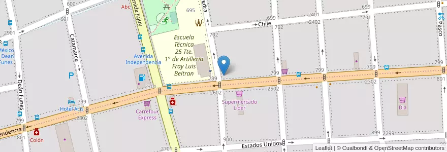 Mapa de ubicacion de Cobro Express, Balvanera en Argentina, Ciudad Autónoma De Buenos Aires, Comuna 3, Buenos Aires.