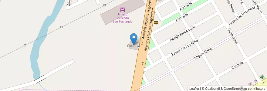 Mapa de ubicacion de Cocaasa en Arjantin, Buenos Aires, Partido De San Fernando.
