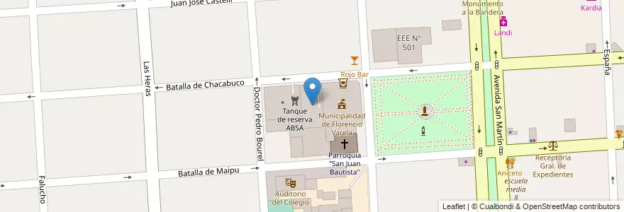 Mapa de ubicacion de Cochera municipal en Arjantin, Buenos Aires, Partido De Florencio Varela, Florencio Varela.