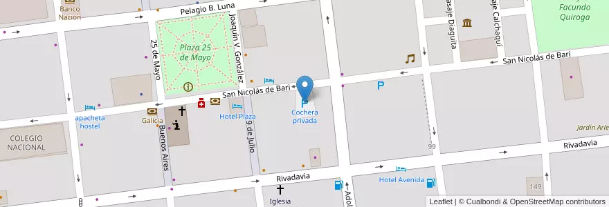 Mapa de ubicacion de Cochera privada en 阿根廷, La Rioja, Departamento Capital, La Rioja.