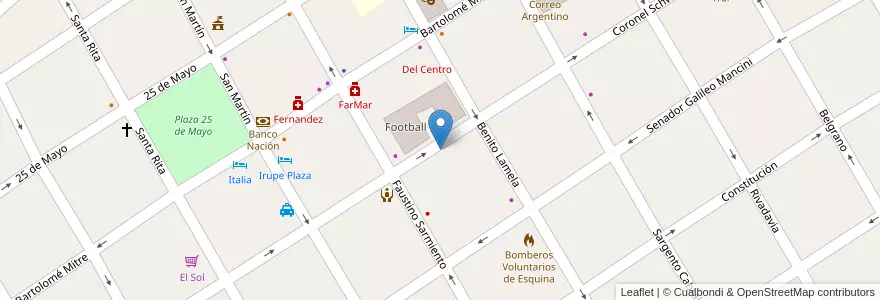 Mapa de ubicacion de Cocheria Sabatini en 아르헨티나, Corrientes, Departamento Esquina, Municipio De Esquina.