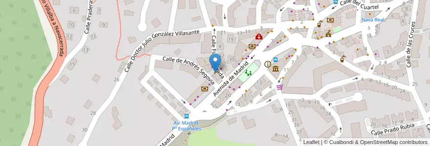 Mapa de ubicacion de Cocin-art Restaurante de comida para llevar en اسپانیا, بخش خودمختار مادرید, بخش خودمختار مادرید, Cuenca Del Guadarrama, Navacerrada.