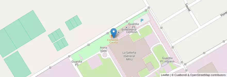 Mapa de ubicacion de Cocina en Argentinië, Buenos Aires, Partido De Almirante Brown, Burzaco.