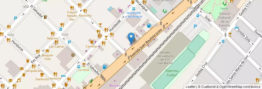 Mapa de ubicacion de Cocinas Online, Palermo en Argentina, Ciudad Autónoma De Buenos Aires, Buenos Aires.