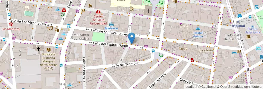 Mapa de ubicacion de Coco Bar en إسبانيا, منطقة مدريد, منطقة مدريد, Área Metropolitana De Madrid Y Corredor Del Henares, مدريد.