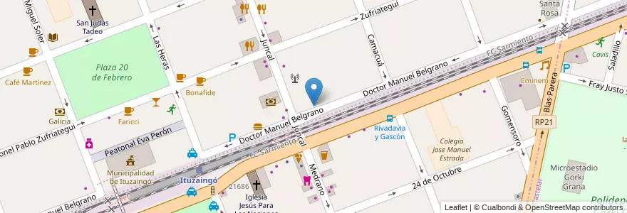 Mapa de ubicacion de Coco Batido en アルゼンチン, ブエノスアイレス州, Partido De Ituzaingó, Ituzaingó.