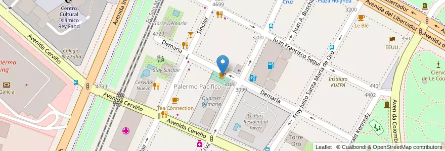 Mapa de ubicacion de Coco Café, Palermo en Аргентина, Буэнос-Айрес, Буэнос-Айрес, Comuna 14.