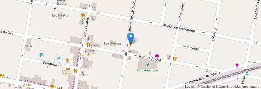 Mapa de ubicacion de Cocoa's en آرژانتین, استان بوئنوس آیرس, Partido De Morón, Castelar.