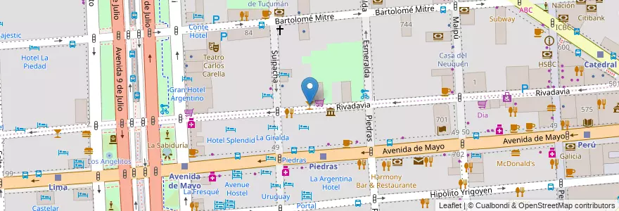 Mapa de ubicacion de Cocoliche, San Nicolas en Аргентина, Буэнос-Айрес, Comuna 1, Буэнос-Айрес.