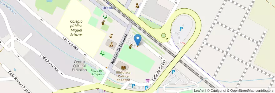 Mapa de ubicacion de Cocoon Cafe en Испания, Арагон, Сарагоса, Zaragoza, Utebo.