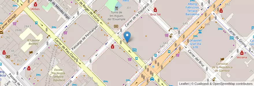 Mapa de ubicacion de Coctail Shop en Spanje, Catalonië, Barcelona, Barcelonès, Barcelona.