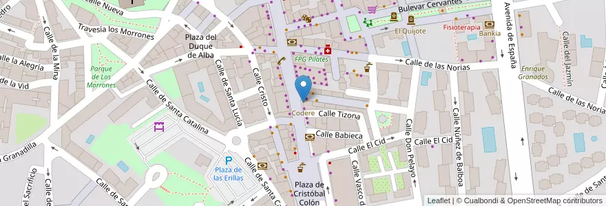 Mapa de ubicacion de Codere en إسبانيا, منطقة مدريد, منطقة مدريد, Área Metropolitana De Madrid Y Corredor Del Henares, Majadahonda.