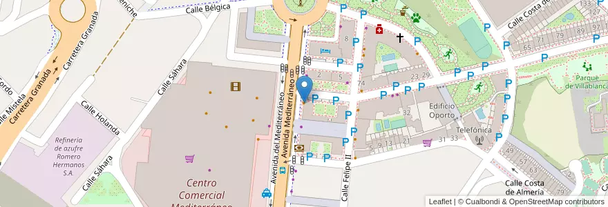 Mapa de ubicacion de Cofesa en 스페인, Andalucía, Almería, Almería.