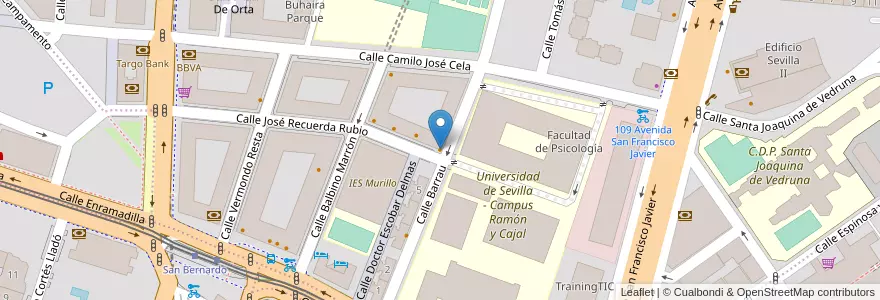 Mapa de ubicacion de Coffee Corner en اسپانیا, Andalucía, Sevilla, Sevilla.