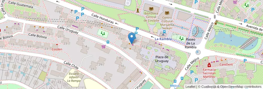 Mapa de ubicacion de Coffee Latino's en Spanien, Autonome Gemeinschaft Madrid, Autonome Gemeinschaft Madrid, Área Metropolitana De Madrid Y Corredor Del Henares, Coslada.