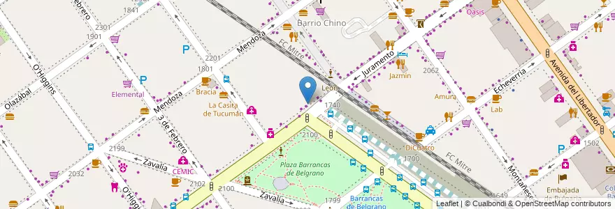 Mapa de ubicacion de Coffee Town, Belgrano en アルゼンチン, Ciudad Autónoma De Buenos Aires, ブエノスアイレス, Comuna 13.