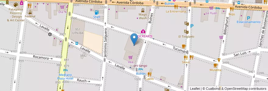 Mapa de ubicacion de Cognizant Technology Solutions, Almagro en アルゼンチン, Ciudad Autónoma De Buenos Aires, ブエノスアイレス.