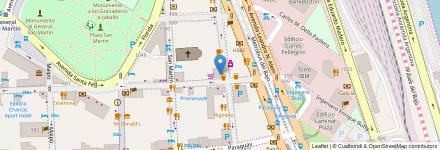 Mapa de ubicacion de CoinMelon, Retiro en Argentinië, Ciudad Autónoma De Buenos Aires, Comuna 1, Buenos Aires.