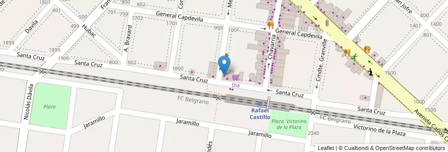 Mapa de ubicacion de Colchones Cannon en Arjantin, Buenos Aires, Partido De La Matanza, Rafael Castillo.