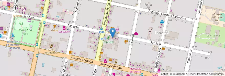 Mapa de ubicacion de Colchones Cannon en 阿根廷, Santa Fe, Departamento Rosario, Municipio De Funes, Funes.