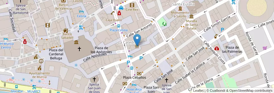 Mapa de ubicacion de Colectivo No Te Prives en スペイン, ムルシア州, ムルシア州, Área Metropolitana De Murcia, Murcia.
