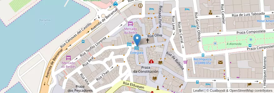 Mapa de ubicacion de Colegiala en España, Vigo.