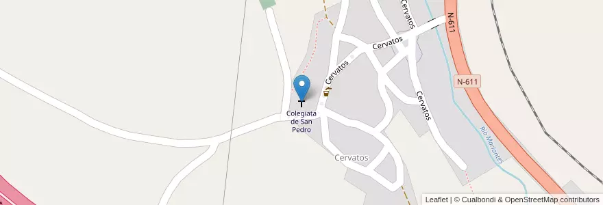 Mapa de ubicacion de Colegiata de San Pedro en スペイン, カンタブリア州, カンタブリア州, Campoo-Los Valles, Campoo De Enmedio.