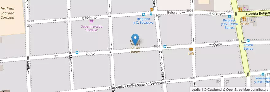 Mapa de ubicacion de Colegio 10 José de San Martín, Almagro en Argentina, Ciudad Autónoma De Buenos Aires, Comuna 5, Buenos Aires.