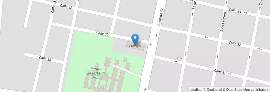 Mapa de ubicacion de Colegio en Arjantin, Buenos Aires, Partido De Mercedes, Mercedes.
