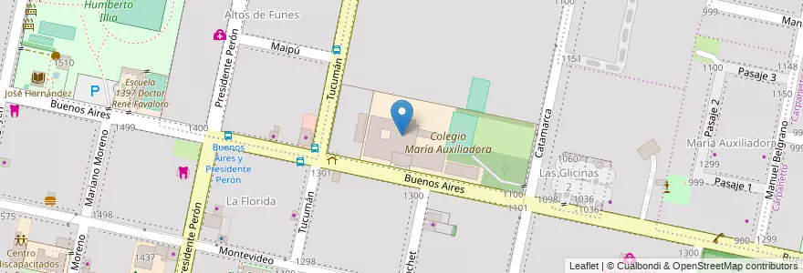 Mapa de ubicacion de Colegio 3170 María Auxiliadora en Argentina, Santa Fe, Departamento Rosario, Municipio De Funes, Funes.