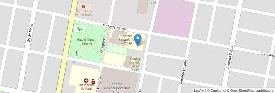 Mapa de ubicacion de Colegio 5089 en Arjantin, Salta, Orán, Municipio De San Ramón De La Nueva Orán, San Ramón De La Nueva Orán.