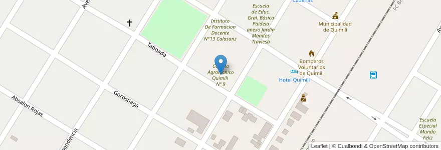 Mapa de ubicacion de Colegio Agrotecnico Quimili  Nº 9 en アルゼンチン, サンティアゴ・デル・エステロ州, Departamento Moreno.