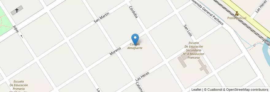 Mapa de ubicacion de Colegio Almafuerte en Arjantin, Buenos Aires, Partido De Tigre, Benavídez.