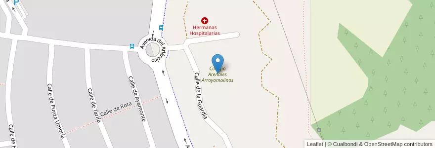 Mapa de ubicacion de Colegio Arenales Arroyomolinos en إسبانيا, منطقة مدريد, منطقة مدريد, Comarca Sur, Arroyomolinos.