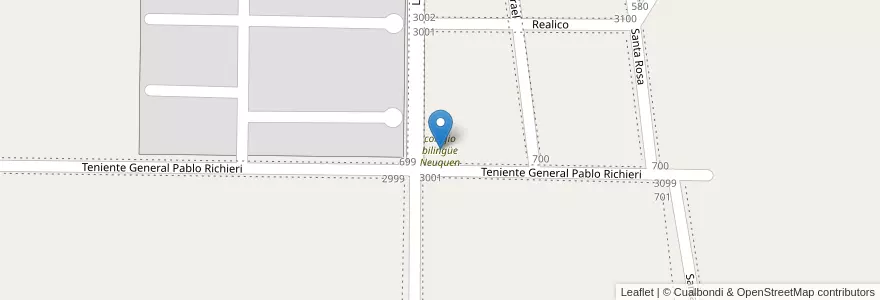 Mapa de ubicacion de colegio bilingüe Neuquen en آرژانتین, شیلی, استان نئوکن, Departamento Confluencia, Municipio De Neuquén, Neuquén.