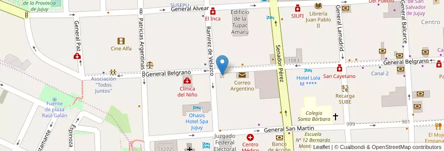 Mapa de ubicacion de Colegio Blaise Pascal en アルゼンチン, フフイ州, Departamento Doctor Manuel Belgrano, Municipio De San Salvador De Jujuy.