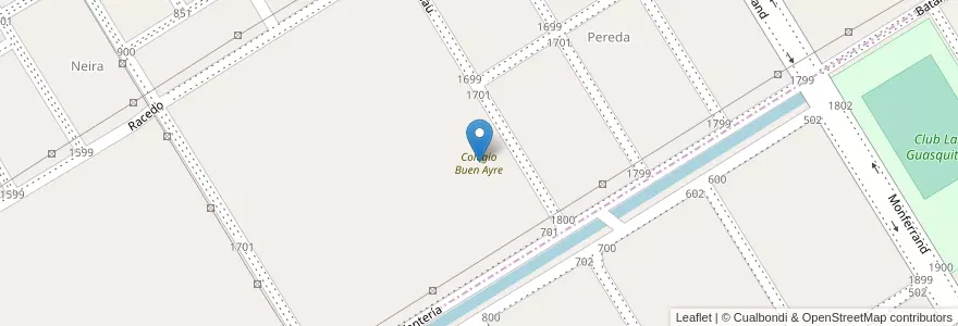 Mapa de ubicacion de Colegio Buen Ayre en 아르헨티나, 부에노스아이레스주, Partido De Trenque Lauquen, Cuartel Chacras De Trenque Lauquen, Trenque Lauquen.