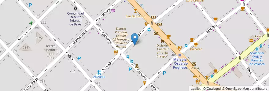 Mapa de ubicacion de Colegio Buenos Aires S.R.L., Villa Crespo en Argentinië, Ciudad Autónoma De Buenos Aires, Buenos Aires.