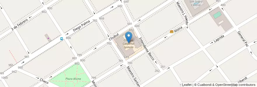 Mapa de ubicacion de Colegio Cardenal Spinola en 阿根廷, 布宜诺斯艾利斯省, Partido De San Isidro, San Isidro.