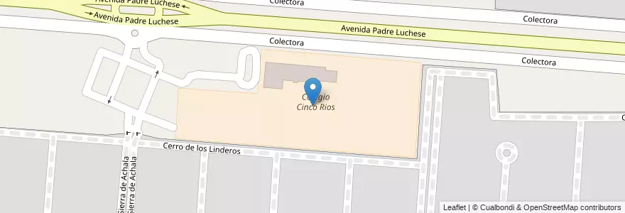 Mapa de ubicacion de Colegio Cinco Rios en Argentina, Córdoba, Departamento Colón, Municipio De Villa Allende, Pedanía Río Ceballos, Villa Allende.