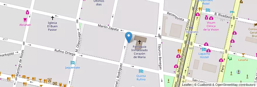 Mapa de ubicacion de Colegio Corazon de Maria en Аргентина, Чили, Мендоса, Departamento Capital, Ciudad De Mendoza, Sección 5ª Residencial Sur.
