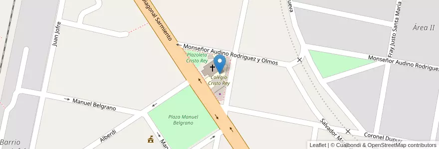 Mapa de ubicacion de Colegio Cristo Rey en Arjantin, San Juan, Şili, Caucete.