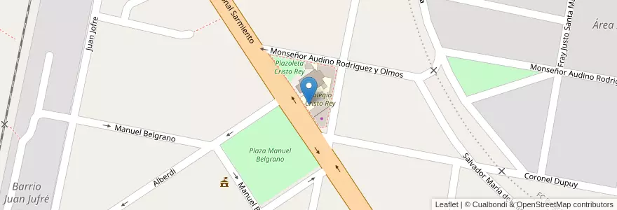 Mapa de ubicacion de Colegio Cristo Rey - Nivel Inicial en Arjantin, San Juan, Şili, Caucete.