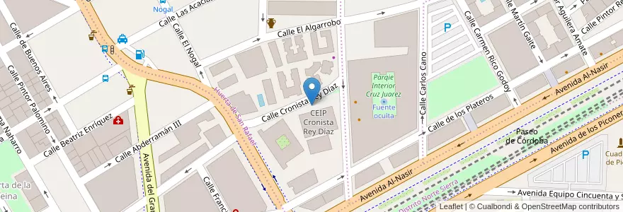 Mapa de ubicacion de Colegio Cronista Rey Díaz en Spain, Andalusia, Cordova, Cordova.