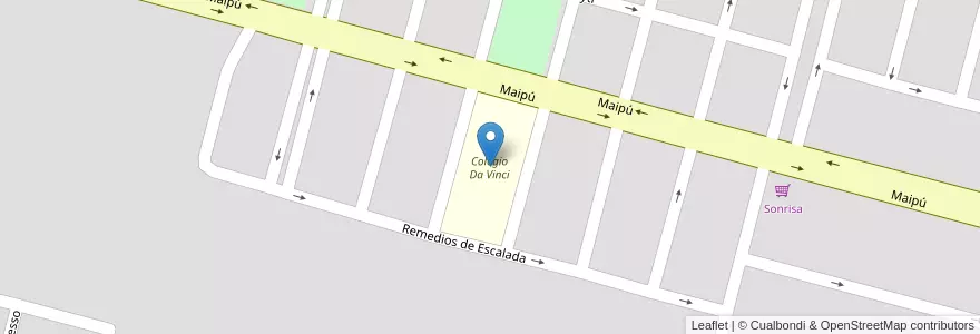 Mapa de ubicacion de Colegio Da Vinci en 아르헨티나, San Luis, General Pedernera, Villa Mercedes, Municipio De Villa Mercedes.
