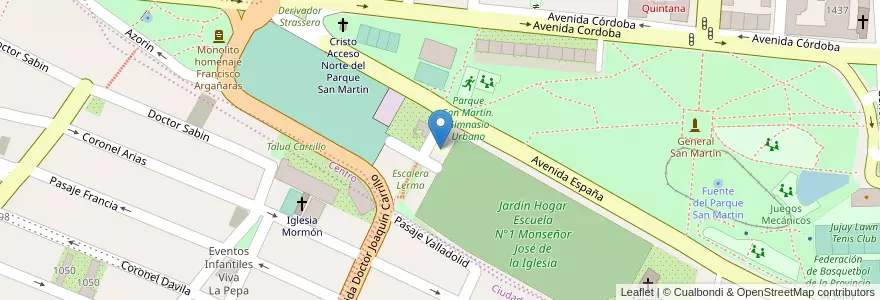 Mapa de ubicacion de Colegio de Enfermeros de Jujuy en Argentinië, Jujuy, Departamento Doctor Manuel Belgrano, Municipio De San Salvador De Jujuy.