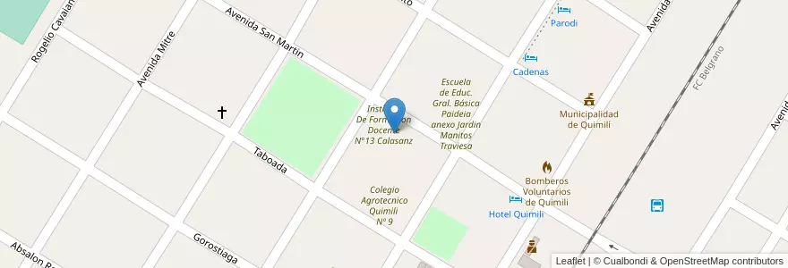 Mapa de ubicacion de Colegio De Escuelas Pias Ll-6   (Ex. Instituto Inc. M.M.) en Arjantin, Santiago Del Estero, Departamento Moreno.