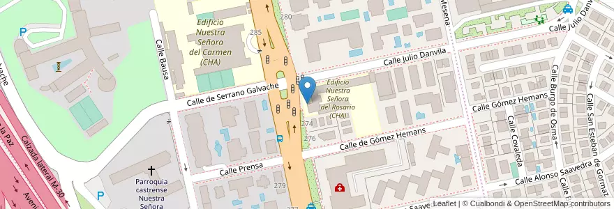 Mapa de ubicacion de Colegio de Huérfanos de la Armada en 스페인, Comunidad De Madrid, Comunidad De Madrid, Área Metropolitana De Madrid Y Corredor Del Henares, 마드리드.