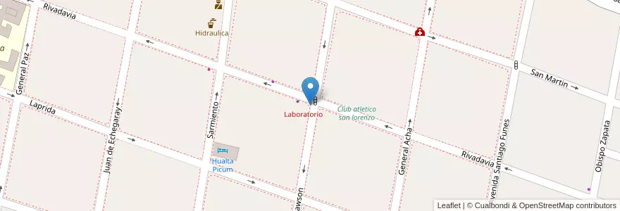 Mapa de ubicacion de Colegio de Ingles en Arjantin, Şili, San Juan, San José De Jáchal.
